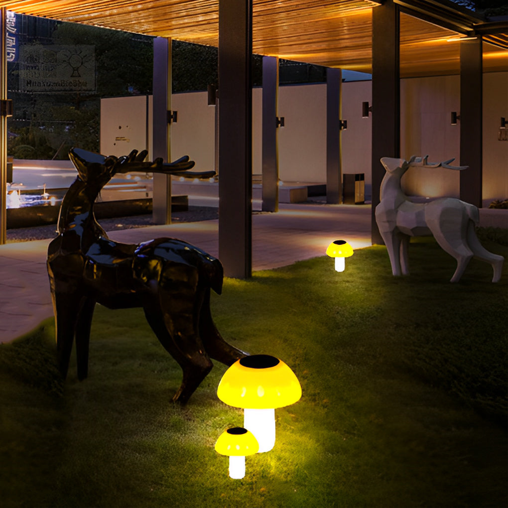 Mushroom Solar LED Lawn Light Smart, Waterproof for Outdoor Gardens and Parks - Lamp Outdoor