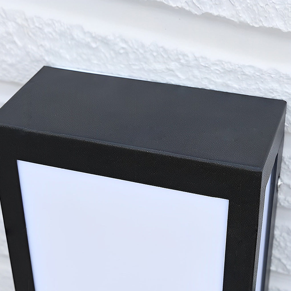 Rectangular LED Waterproof Black Modern Outdoor Exterior Light Wall Lamp - Lamp Outdoor