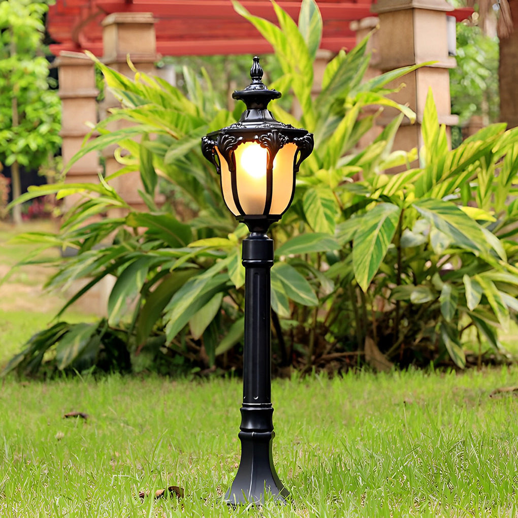 Traditional European-Style LED Outdoor Pathway Lamp Post - Durable & Waterproof - Lamp Outdoor