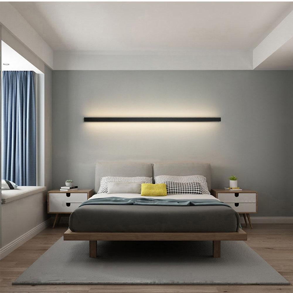 Long LED Linear Lights Dimmable RGB Black Minimalist Wall Lights - Lamp Outdoor