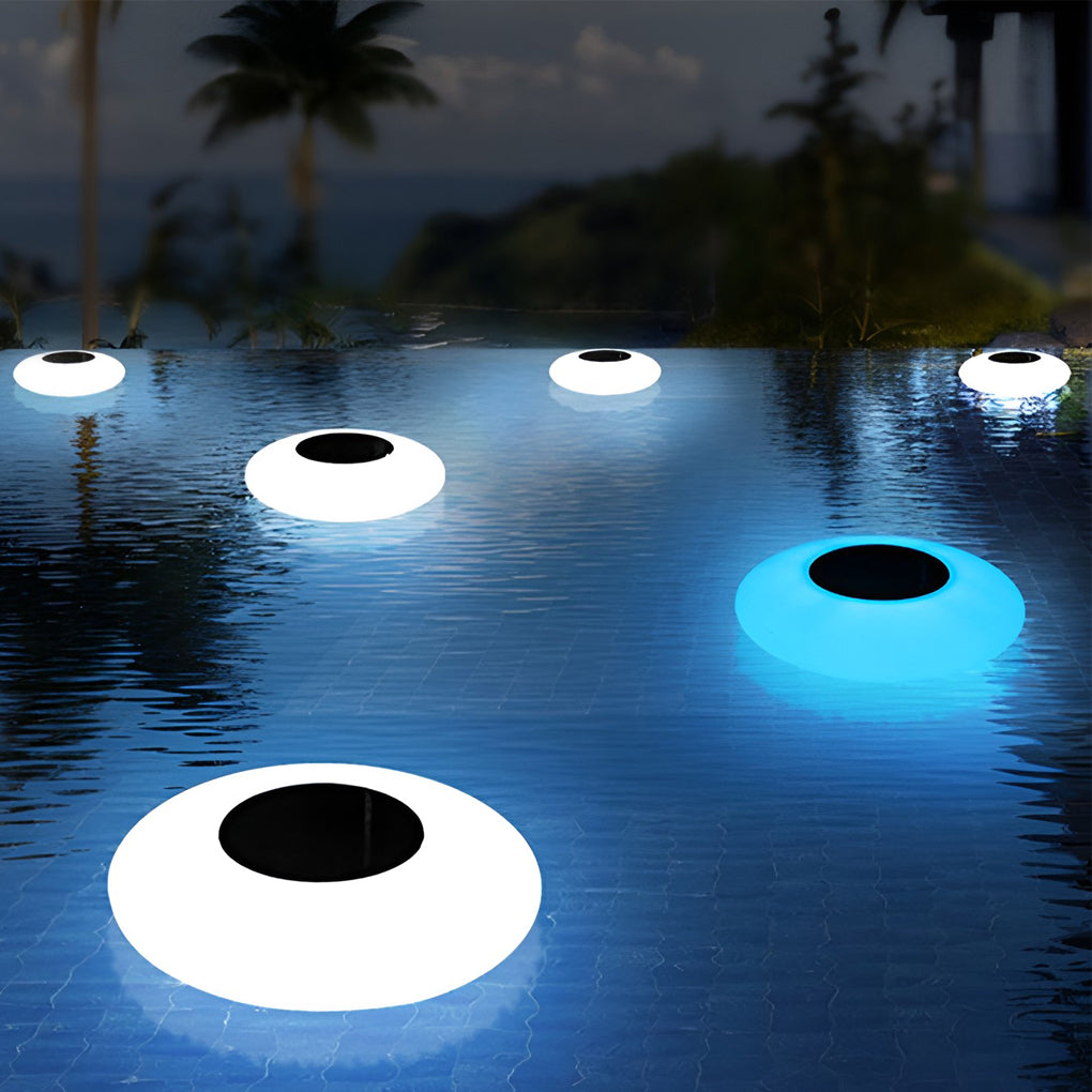 Enchanting RGB Solar Powered Pool Lights Waterproof Outdoor LED Round Lamps - Lamp Outdoor