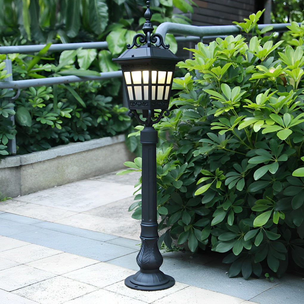 Outdoor European Style Aluminum Glass Post Lamp - Lamp Outdoor