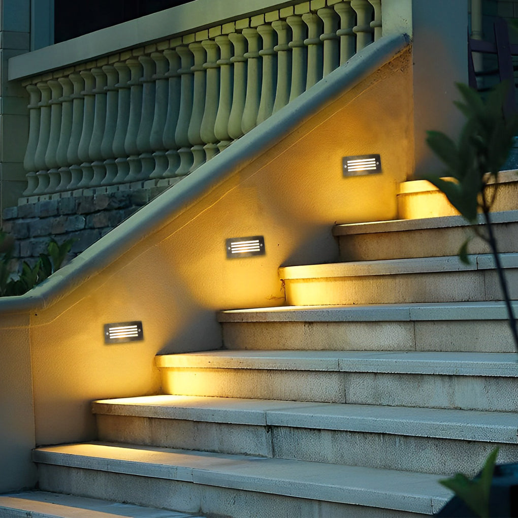 Rectangular & Grilles 3W LED IP65 Stair Wall Reccessed Lights Integrated Step Lighting - Lamp Outdoor