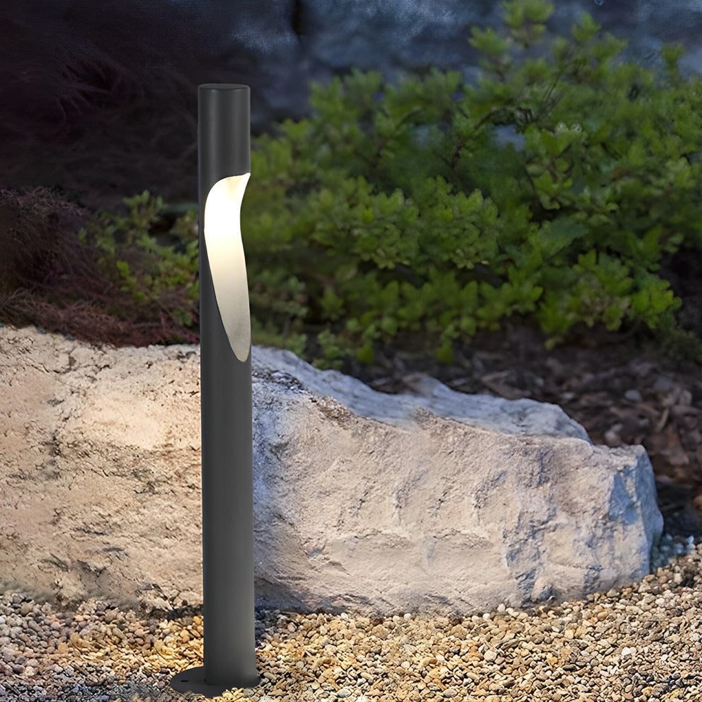 Gray Stainless Steel LED Outdoor Lamp Modern Pathway Lighting - Lamp Outdoor