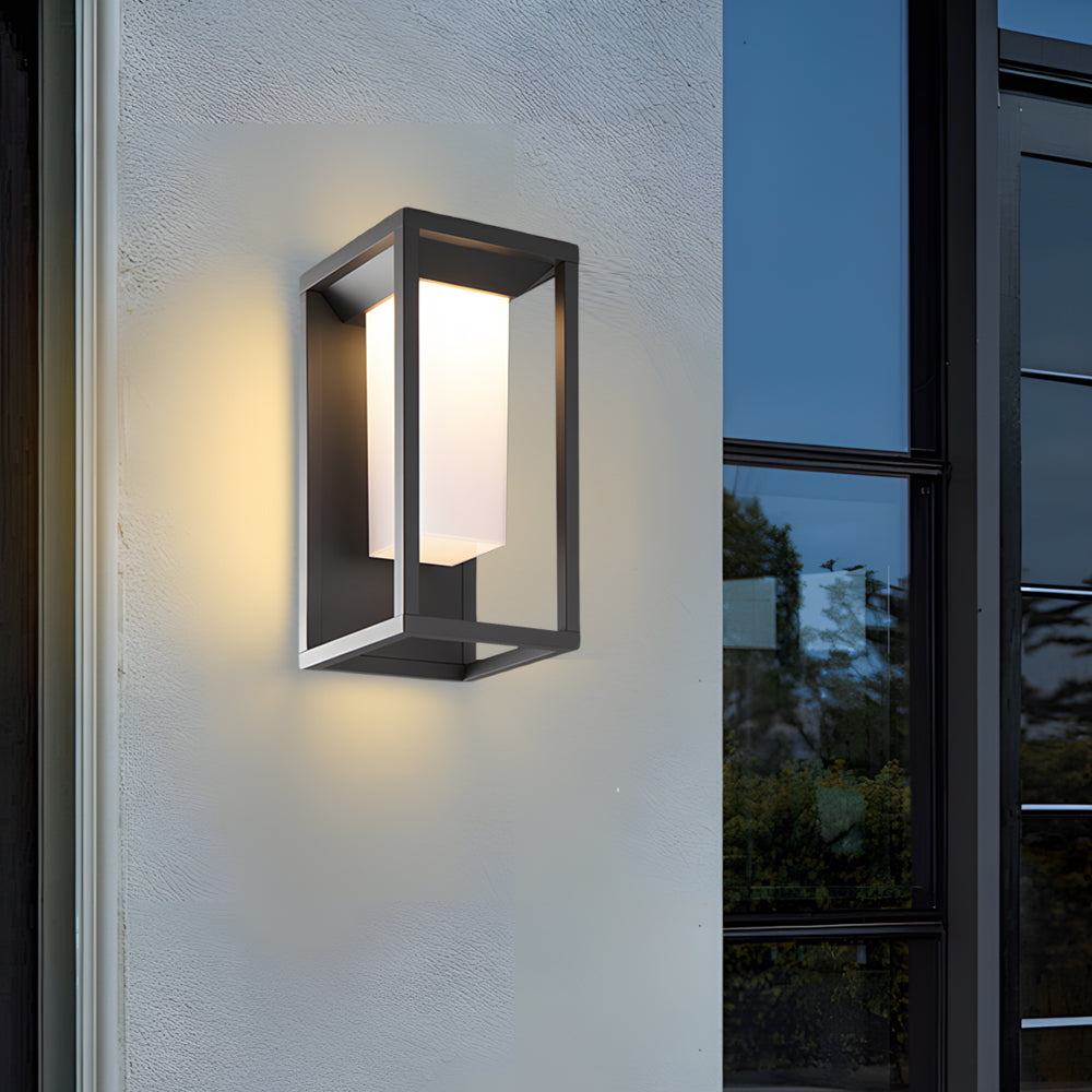 LED Outdoor Solar Lights For Wall Modern Square Waterproof Aluminum - Lamp Outdoor