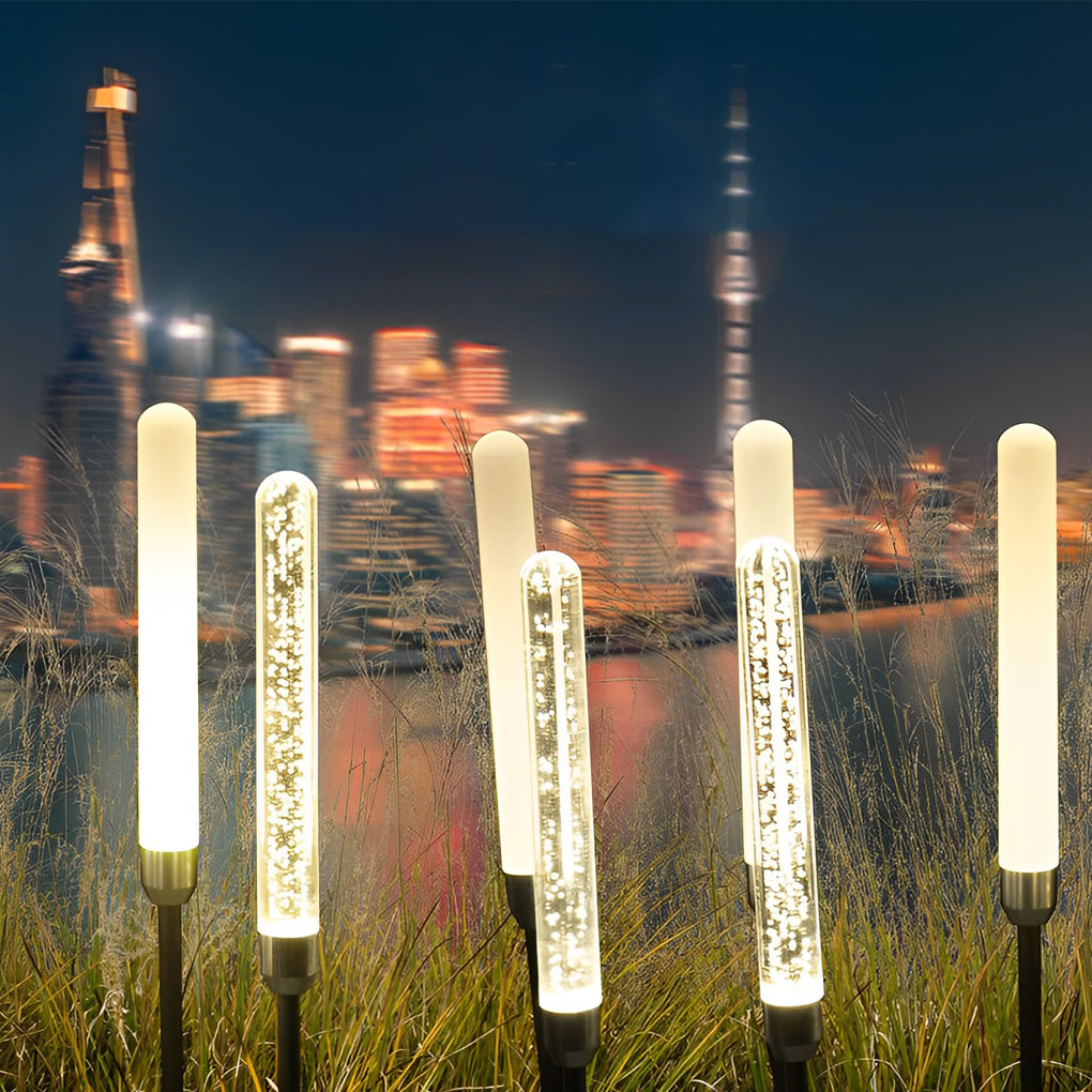 5Pcs Waterproof Acrylic Crystal Bubble Reed LED Lawn Lights Garden Lights - Lamp Outdoor