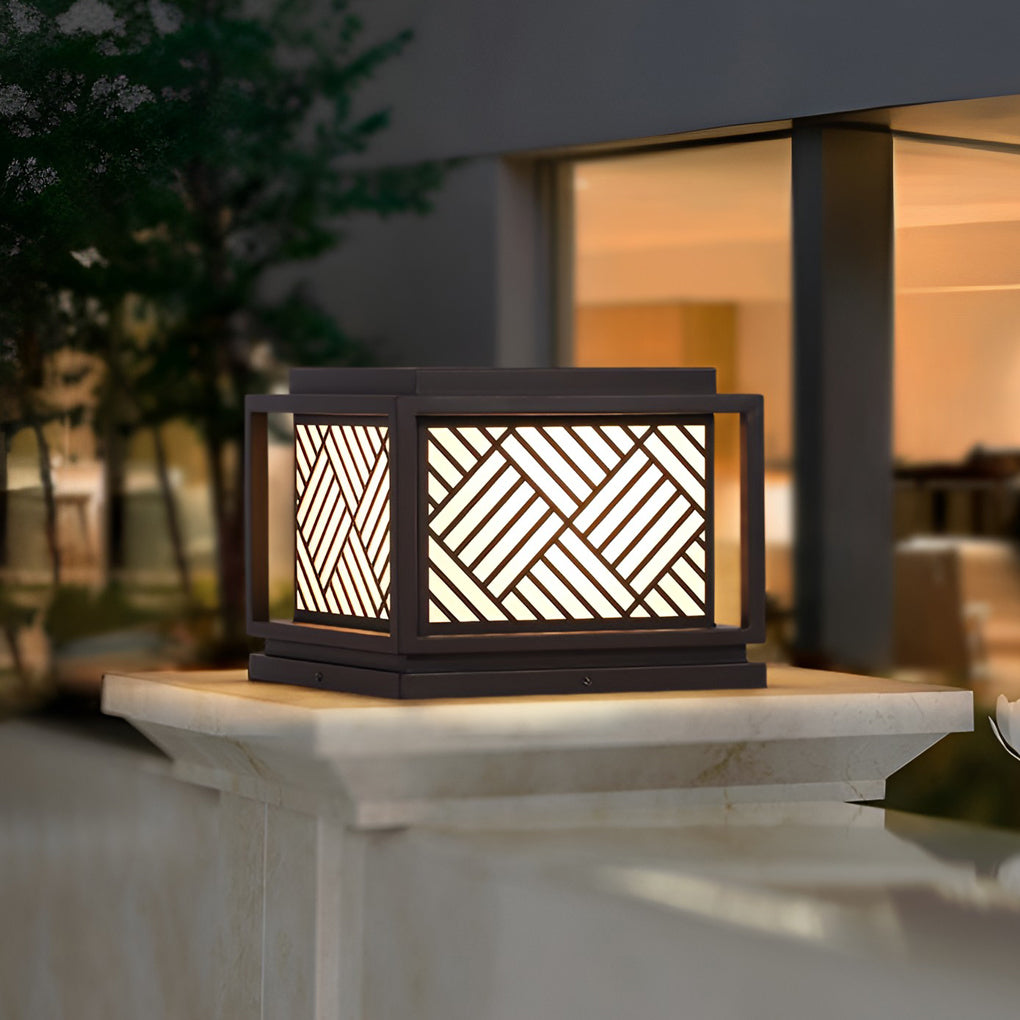 Square Waterproof LED Modern Outdoor Solar Post Caps Lights Pillar Light - Lamp Outdoor