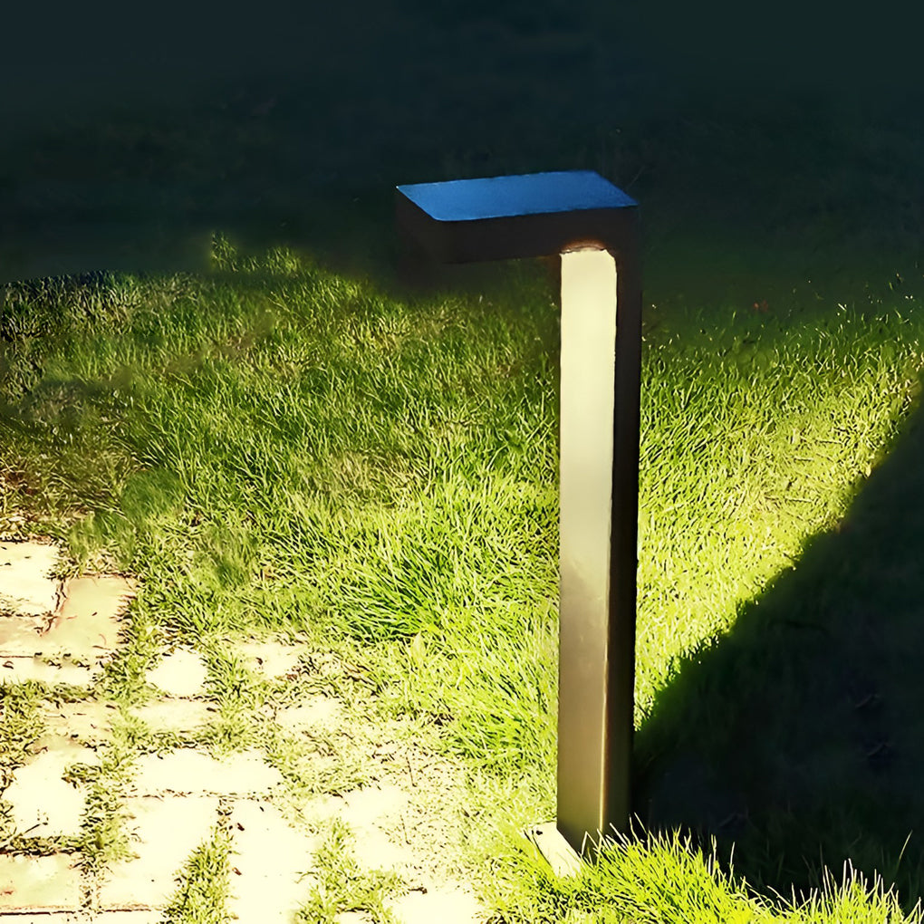 Sleek Solar Pathway Lights with Dusk-to-Dawn Sensor Modern LED Outdoor Landscape Lighting - Lamp Outdoor