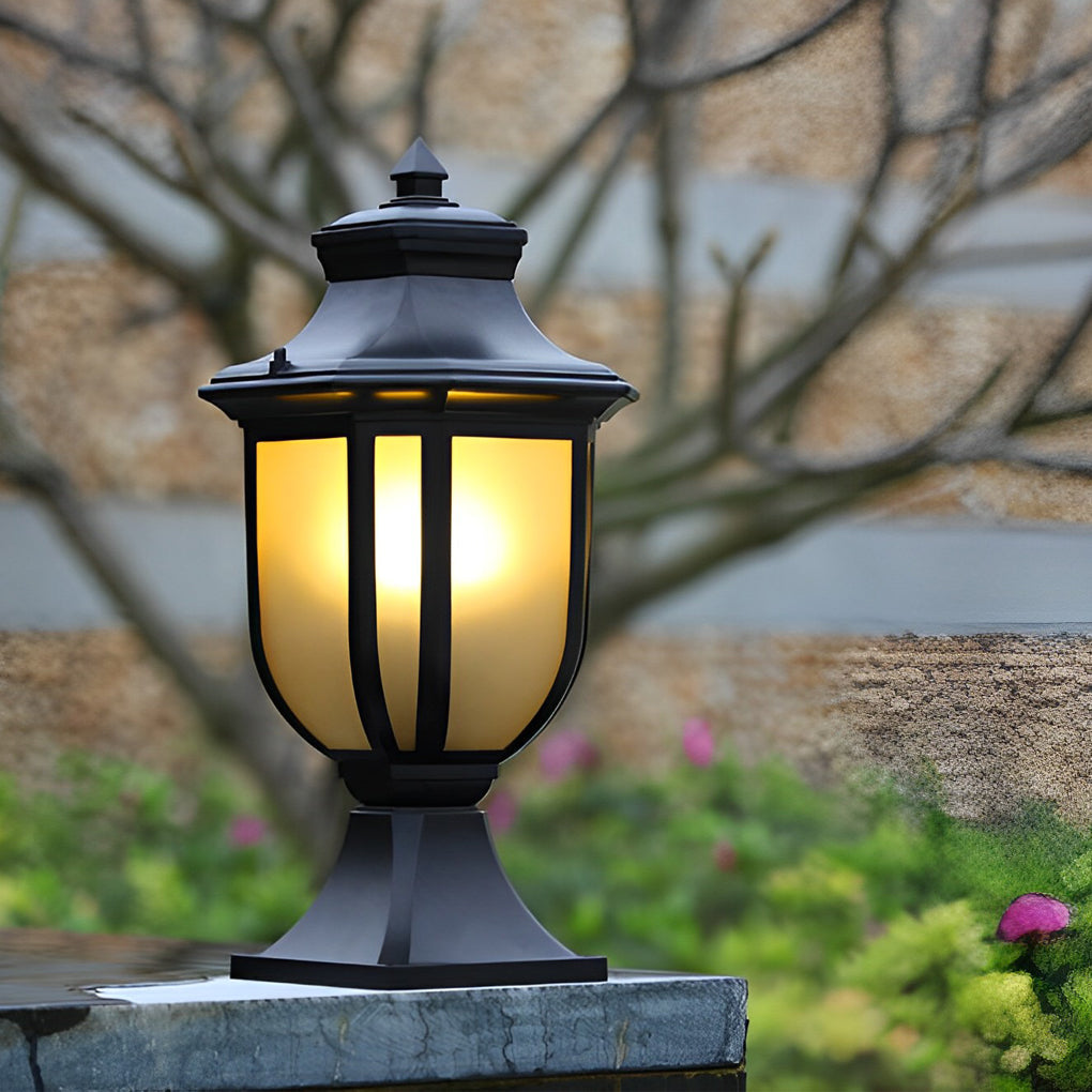 Retro Minimalist Waterproof Aluminum European-style Pillar Lamp Post Lights - Lamp Outdoor