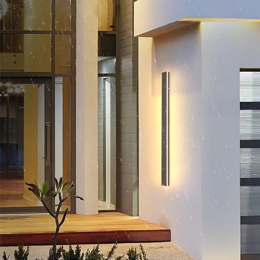 Arisha Sleek Minimalist Rimless Linear Metal Outdoor Wall Light - Lamp Outdoor