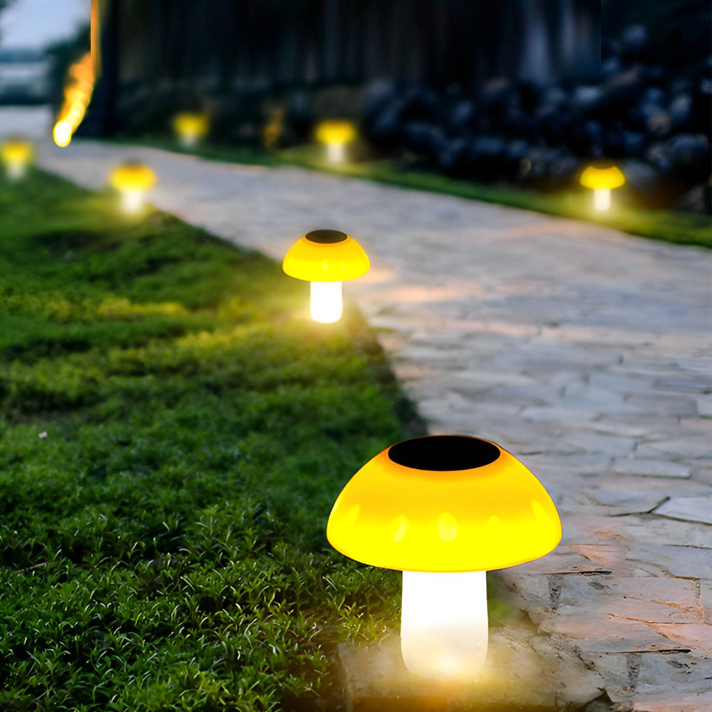 Mushroom Solar LED Lawn Light Smart, Waterproof for Outdoor Gardens and Parks - Lamp Outdoor