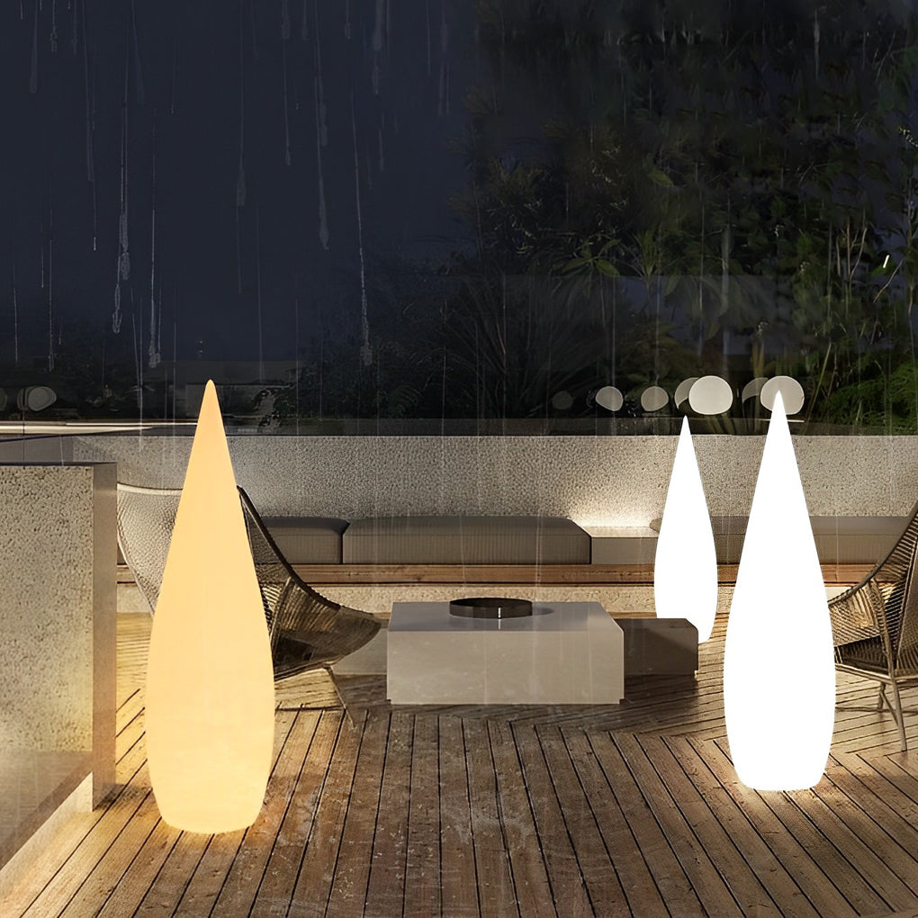 Three-Way Powered Water Drop LED Floor Lamp - Lamp Outdoor