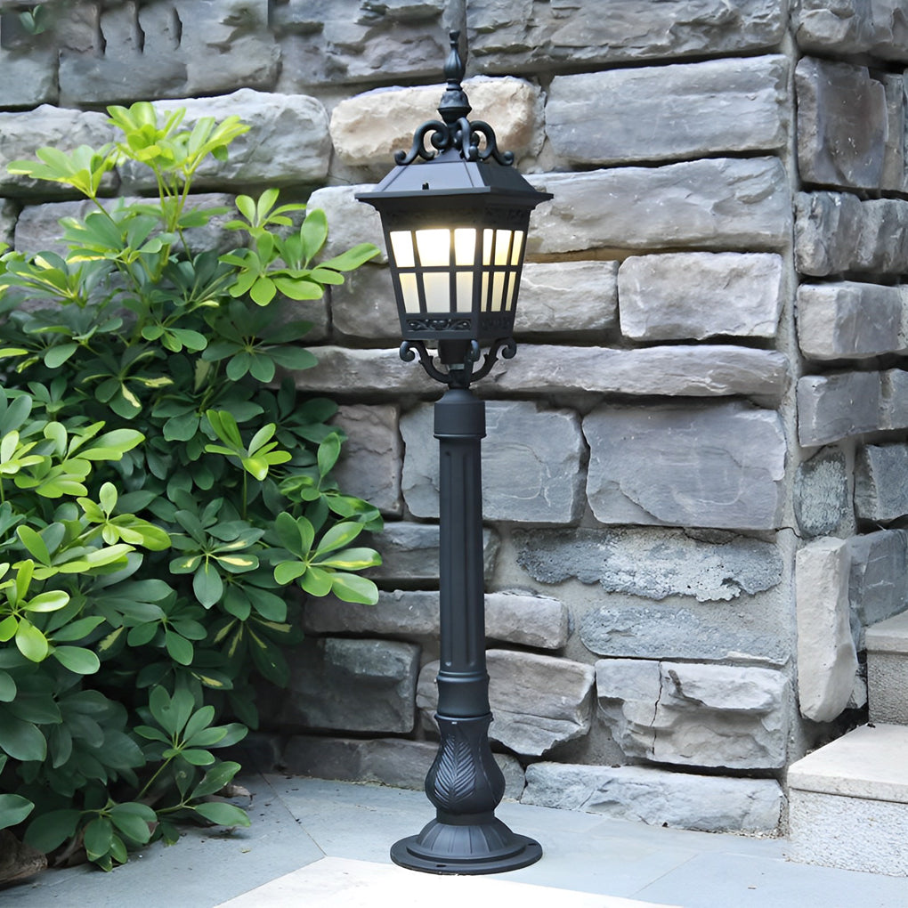 Outdoor European Style Aluminum Glass Post Lamp - Lamp Outdoor