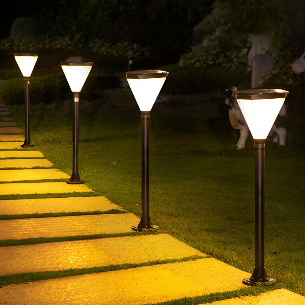 Eco-Efficient Cone-Shaped Solar Path Light Modern LED Outdoor Lighting - Lamp Outdoor