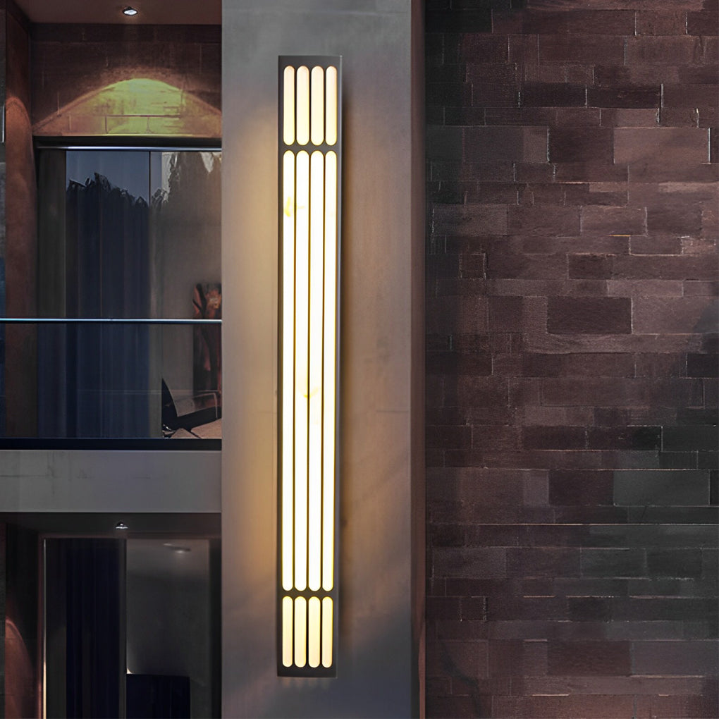 Long Rectangular Waterproof LED Black Modern Outdoor Wall Lamp - Lamp Outdoor
