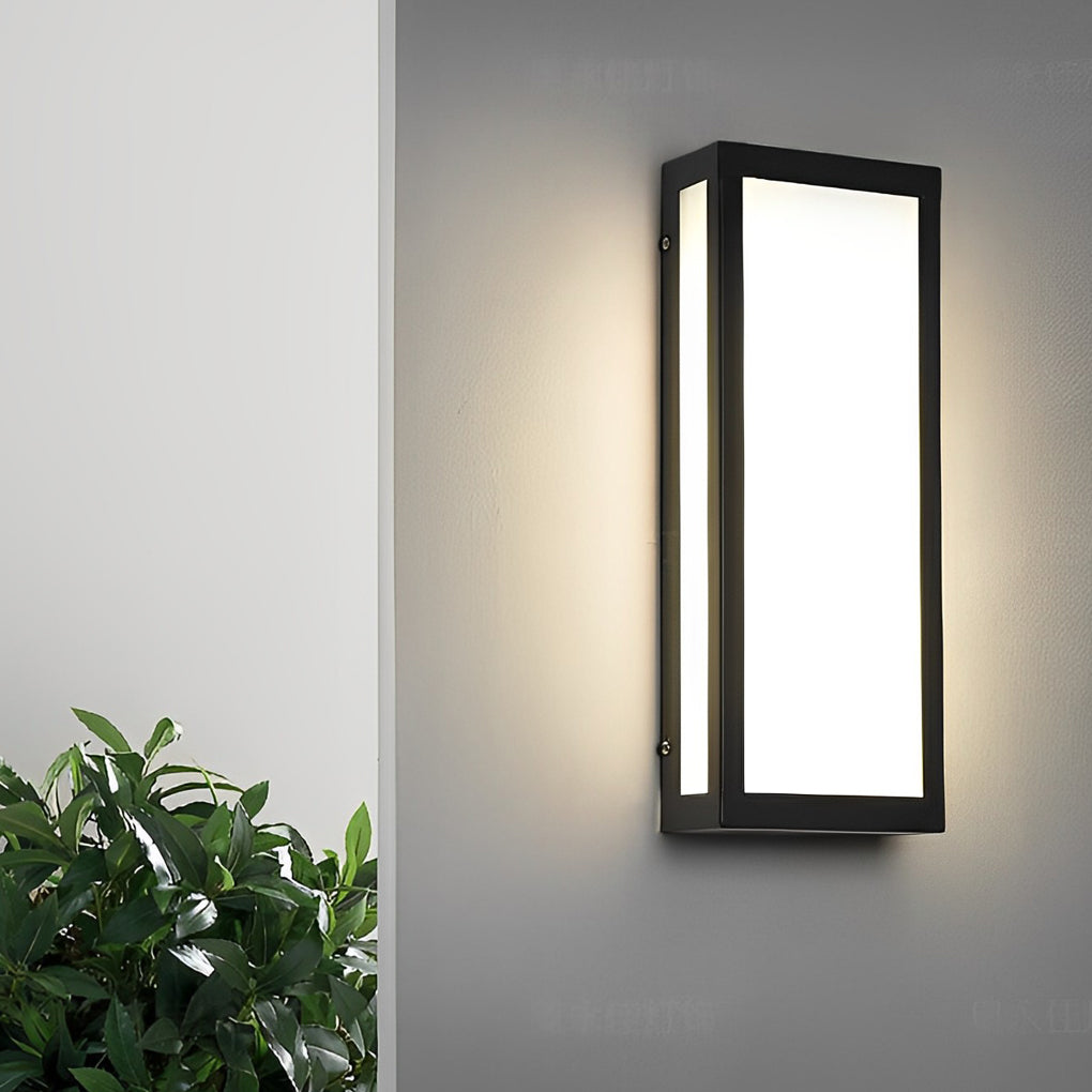 Rectangular LED Waterproof Black Modern Outdoor Exterior Light Wall Lamp - Lamp Outdoor