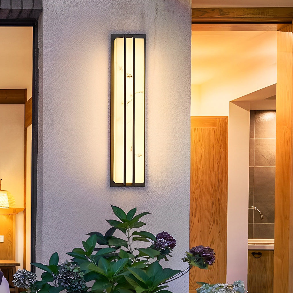 Minimalist Resin Waterproof LED Black Modern Outdoor Wall Light Fixture - Lamp Outdoor