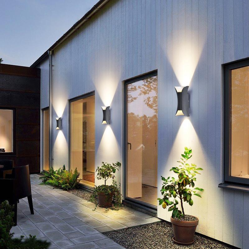 Curved LED Up and Down Lighting Waterproof Modern Outdoor Wall Lights - Lamp Outdoor