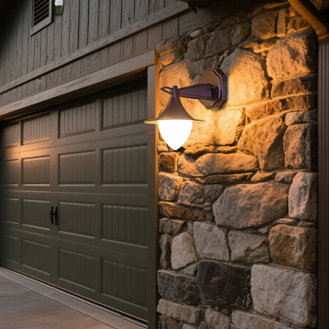 LED Vintage Outdoor Wall Light Brown - Lamp Outdoor