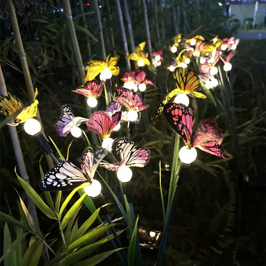 Six-Head Butterfly Solar Garden Lights - Lamp Outdoor
