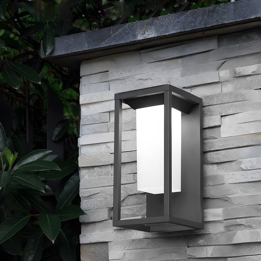 LED Outdoor Solar Lights For Wall Modern Square Waterproof Aluminum - Lamp Outdoor