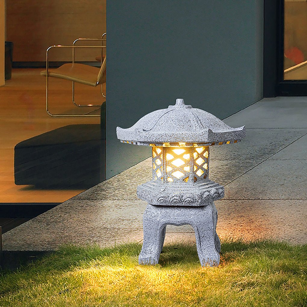 Rustic Imitation Stone Tower Outdoor Landscape Lighting - Lamp Outdoor
