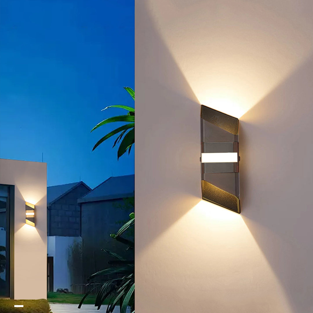 Square Tube LED Up And Down Outdoor Wall Lights - Lamp Outdoor