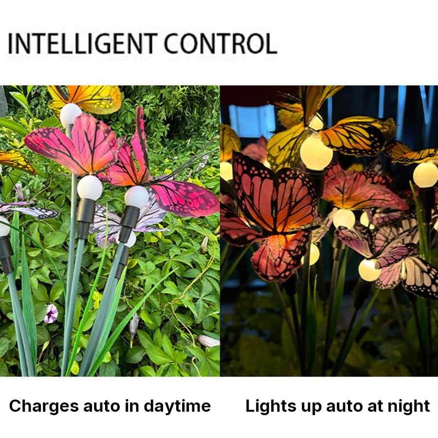 Six-Head Butterfly Solar Garden Lights - Lamp Outdoor