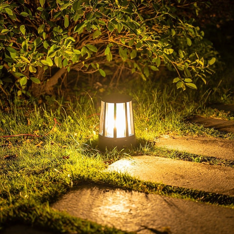 Round Creative Waterproof LED Black Modern Outdoor Pillar Lights - Lamp Outdoor