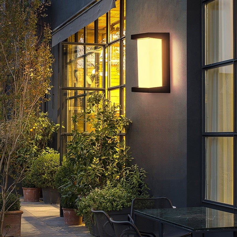 Creative Geometric Waterproof Black Modern Outdoor Wall Lights Wall Lamp - Lamp Outdoor