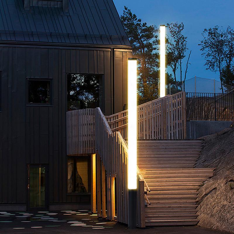 Slender Cylindrical Waterproof Modern Pathway Bollard Lights Outdoor Light - Lamp Outdoor