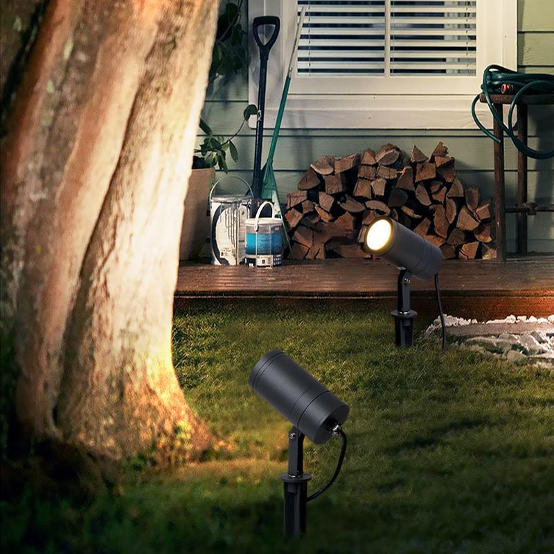 Adjustable Round Aluminum LED Waterproof Black Modern Tree Spotlights - Lamp Outdoor