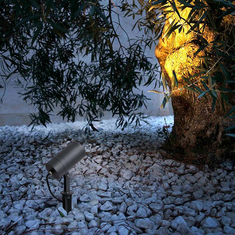 Adjustable Round Aluminum LED Waterproof Black Modern Tree Spotlights - Lamp Outdoor