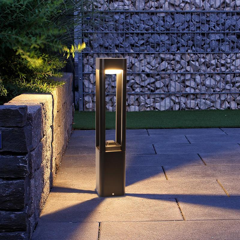 Quadruple-Sided Aluminum LED Bollard Lights Open Design for Optimal Illumination - Lamp Outdoor