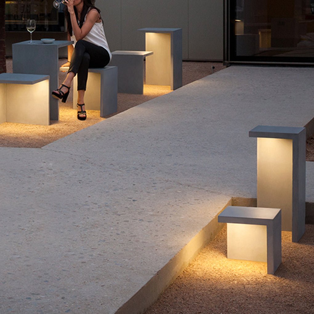 Multifunction Square Stools Table Waterproof Creative Outdoor Light - Lamp Outdoor