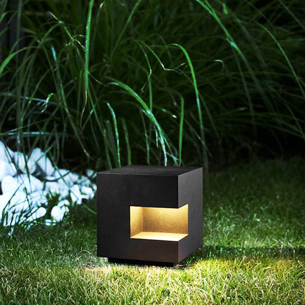Sleek Square LED Black Outdoor Light - Lamp Outdoor