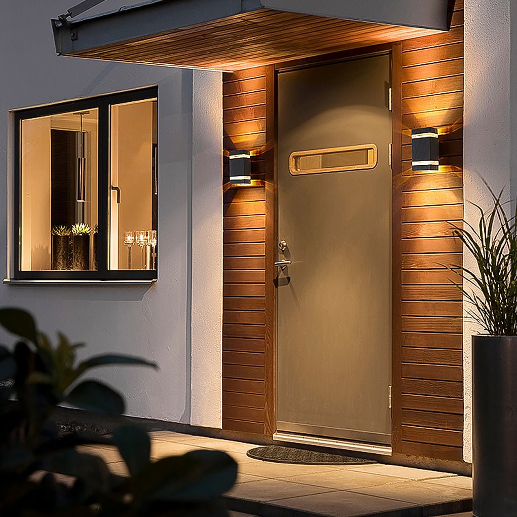 Square Round Waterproof Up And Down Lighting LED Modern Wall Sconces - Lamp Outdoor