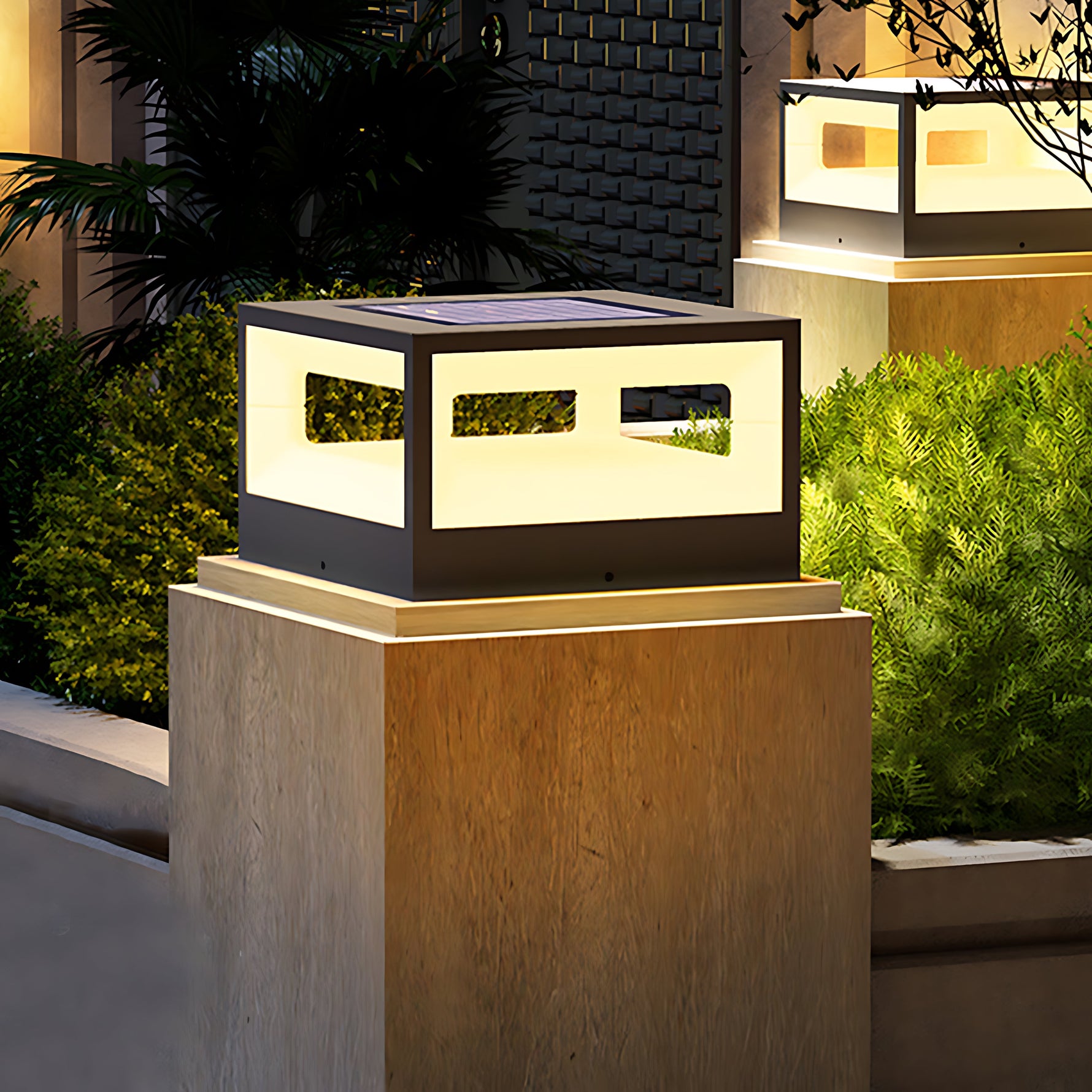 Hollow Square Pillar Light Waterproof - Lamp Outdoor