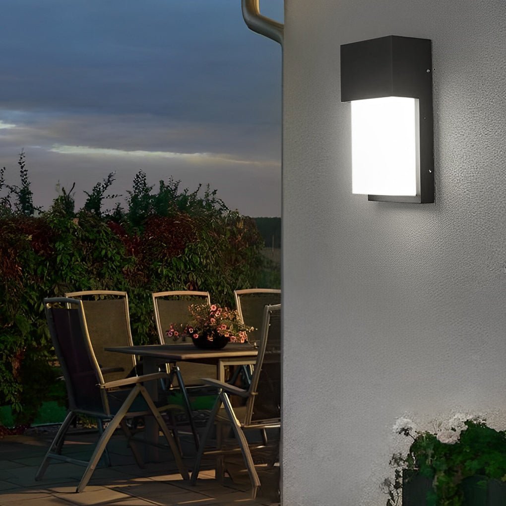 Rectangular Waterproof LED 10W Black Modern Outdoor Wall Light Fixture - Lamp Outdoor