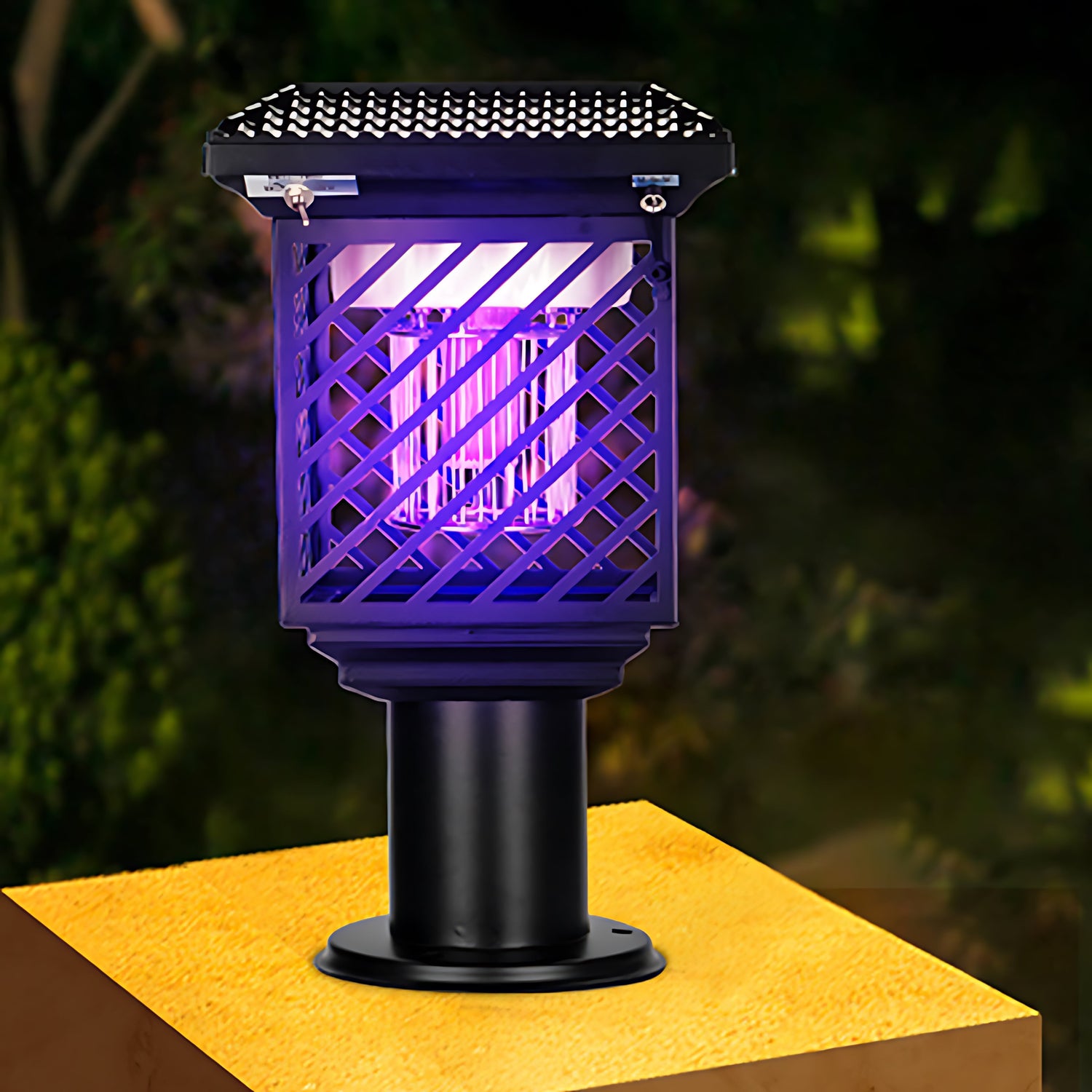 Black Landscape Lighting Solar-Powered Waterproof Stainless Steel - Lamp Outdoor