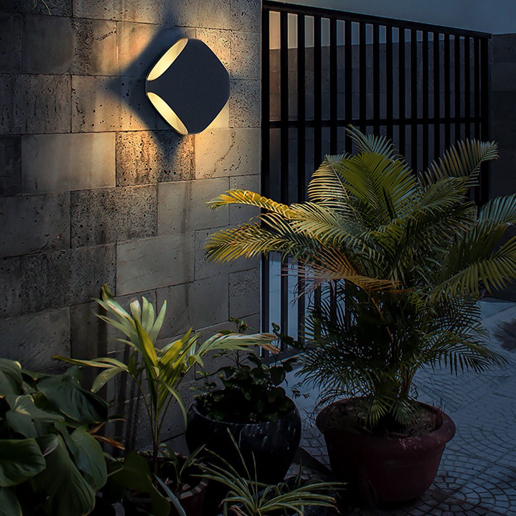 Square LED Waterproof Black Modern Outdoor Wall Lights Fence Post Lights - Lamp Outdoor