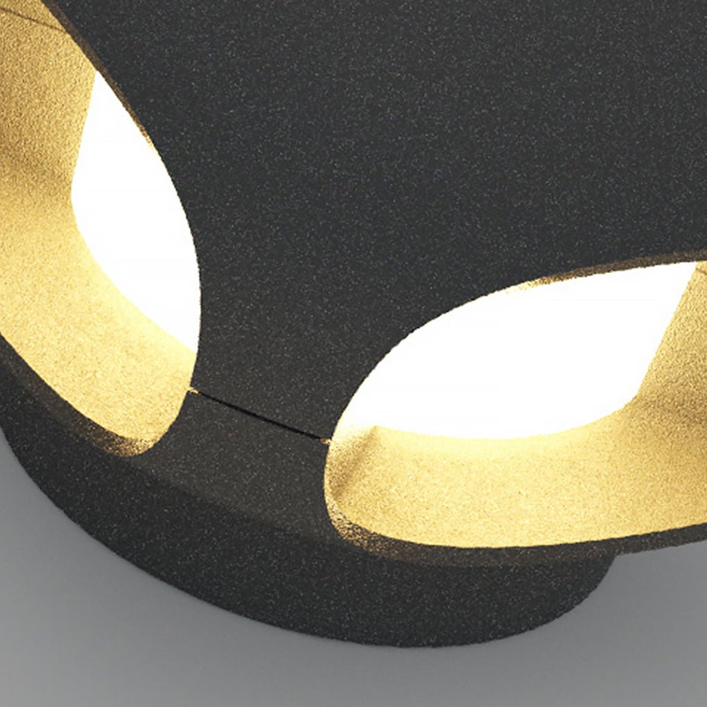 Square LED Waterproof Black Modern Outdoor Wall Lights Fence Post Lights - Lamp Outdoor