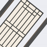 Traditional Asian Outdoor Light with Rectangular Frame and Patterned Lampshade - Lamp Outdoor