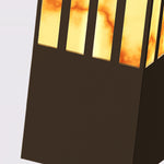 Rectangular Outdoor Garden Lights with Streak Cut Design Elegant Landscape Bollard Lights - Lamp Outdoor