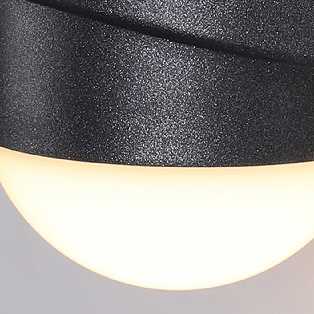 Round Waterproof LED Black Modern Up and Down Lights Outdoor Wall Sconces - Lamp Outdoor