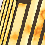 Rectangular Outdoor Garden Lights with Streak Cut Design Elegant Landscape Bollard Lights - Lamp Outdoor