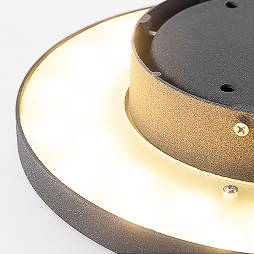 Halo Bottom-Emitting LED Ground Solar Lights Durable & Elegant for Outdoors - Lamp Outdoor