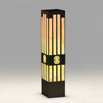 Rectangular Outdoor Garden Lights with Streak Cut Design Elegant Landscape Bollard Lights - Lamp Outdoor