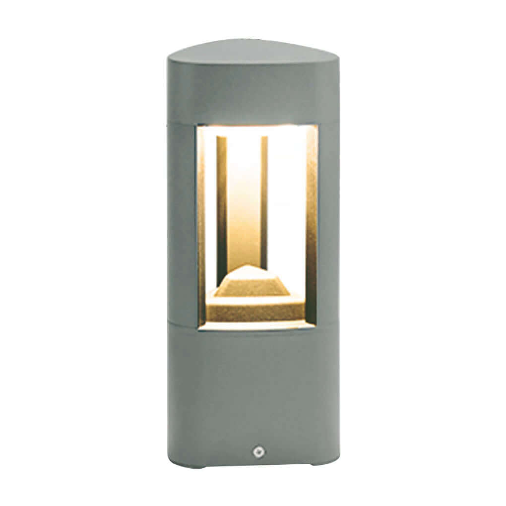 Triple-Side Emitting Solar LED Garden Bollard Lights Heart Design & Weatherproof - Lamp Outdoor