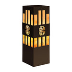 Rectangular Outdoor Garden Lights with Streak Cut Design Elegant Landscape Bollard Lights - Lamp Outdoor